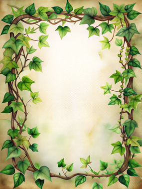 绿色常春藤边框素材图片